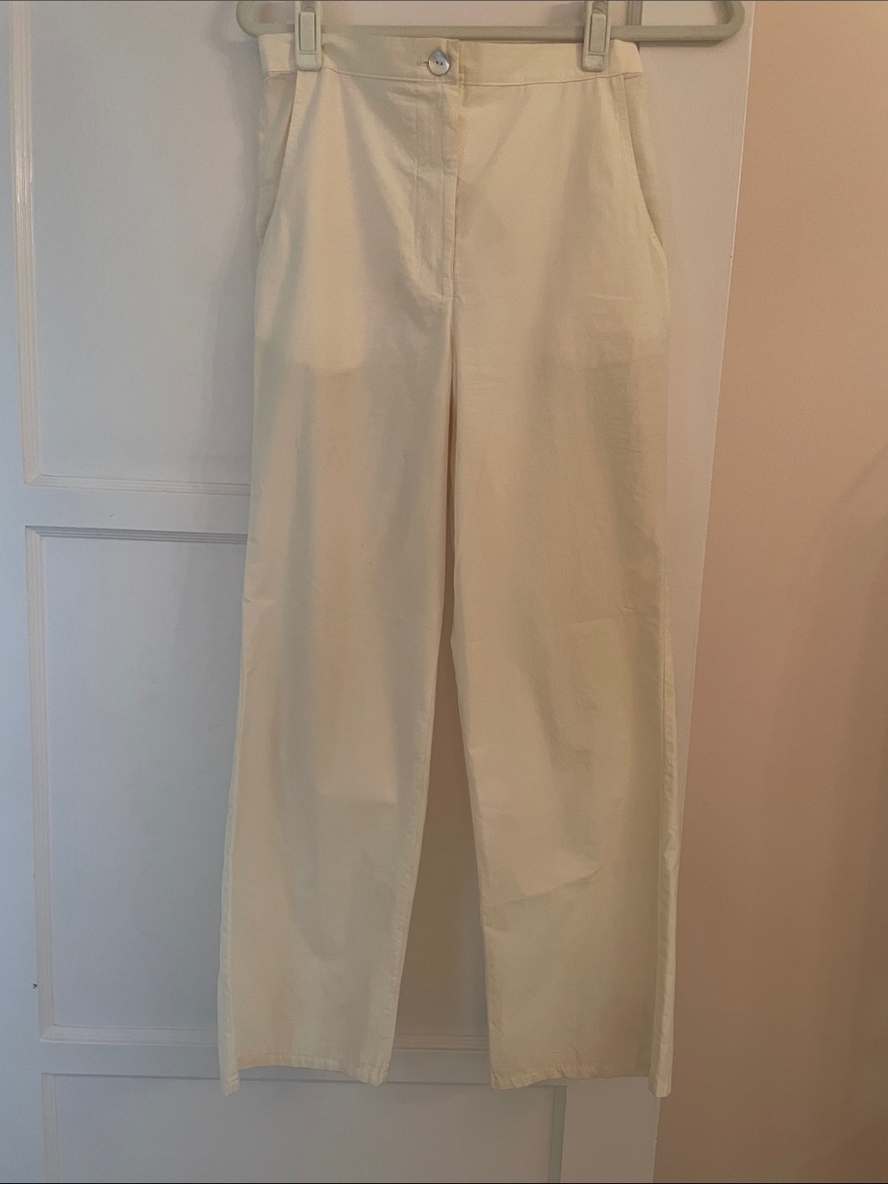 Ciao Lucia Pietro Cream Straight-Leg  Pants